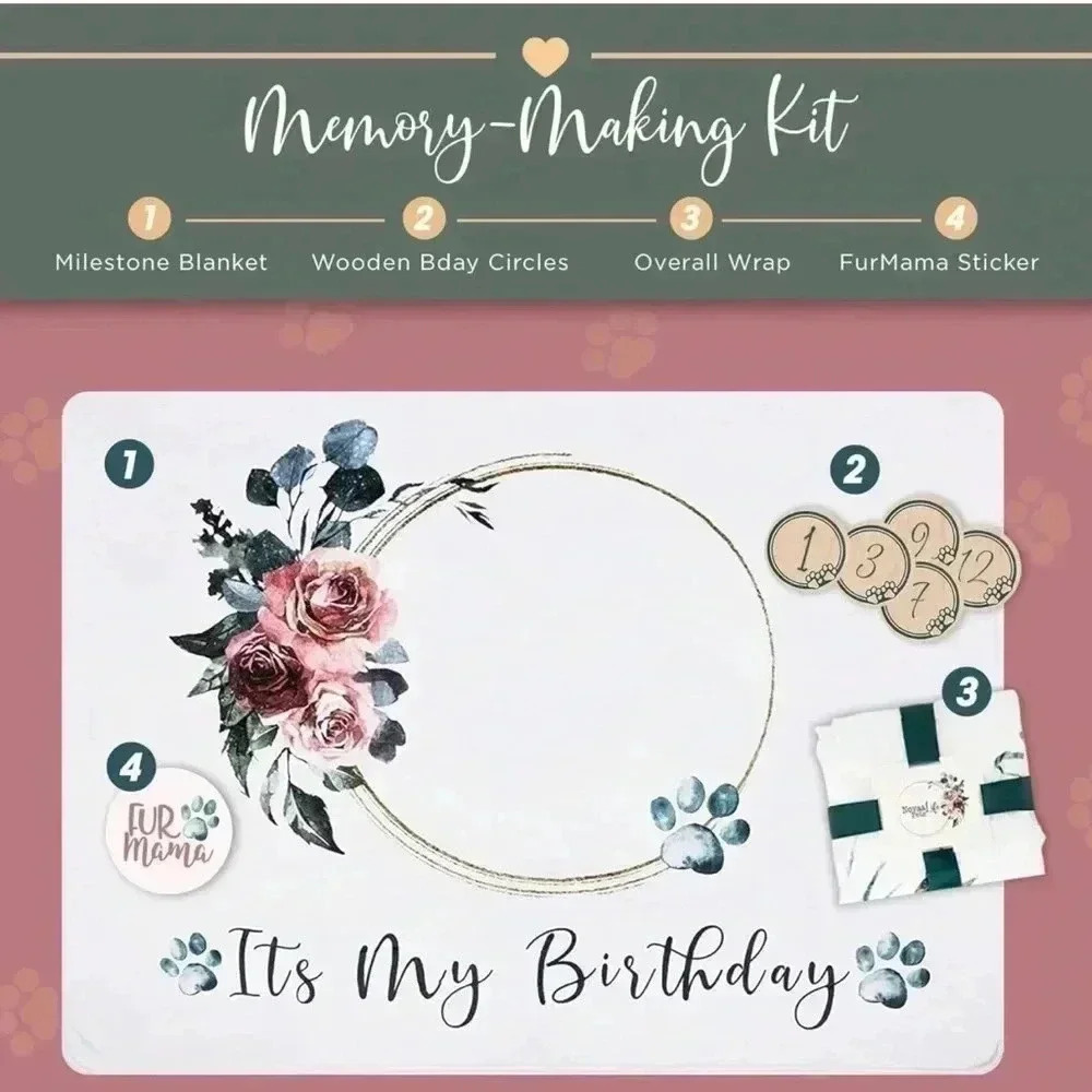 Pet Birthday Blanket for your photo opportunities for your pet-New in Bag